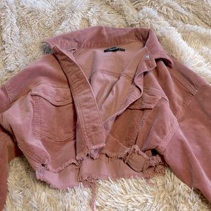 Black Label size S mauve corduroy cropped jacket